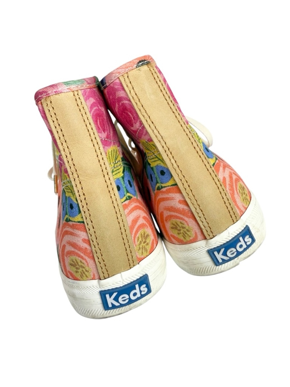 Keds X Rifle Paper Co. Kickstart Hi Juliet Sneaker High Top Floral Size 8.5 - Picture 9 of 12
